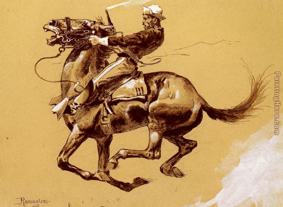Frederic Remington Ugly Oh The Wild Charge He Made